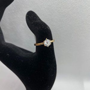 Gold Ring - White/Clear Stone